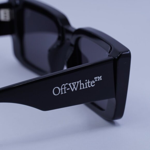 Off-White OERI077 AF SAVANNAH 1007 Sunglasses Black Rectangle Frame, Grey Lenses - Picture 10 of 11